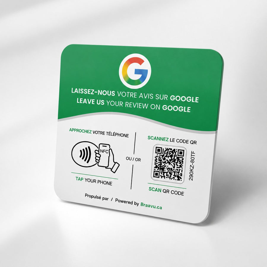 Plaque d'avis Google Braavu